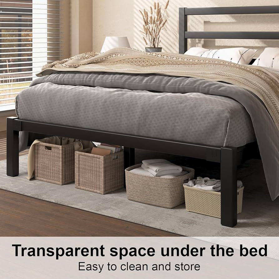 ★★M★★ Amazon.com: E-Motie Full Size Bed Frame, Metal Platform Bed Frame